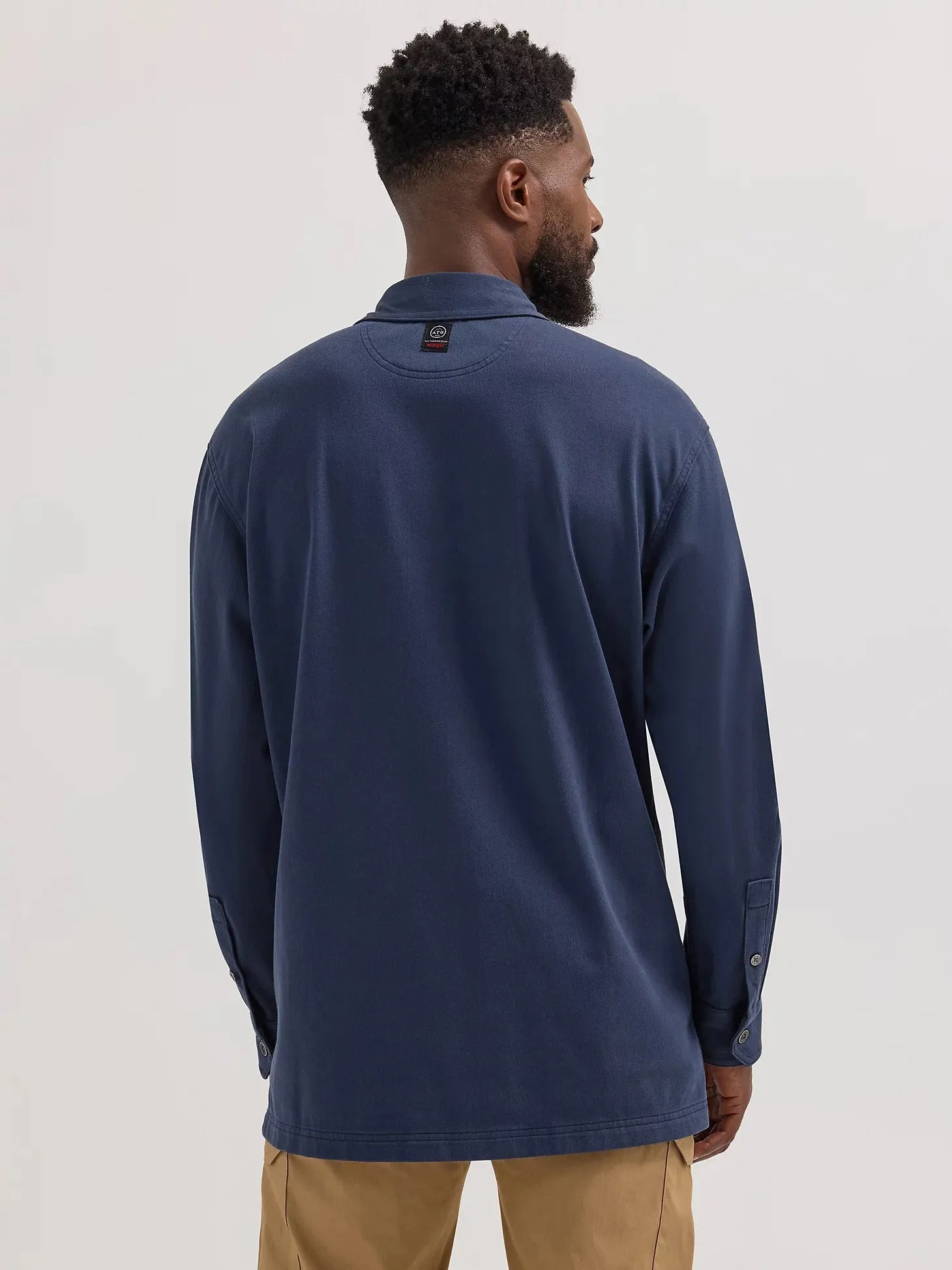Wrangler ATG Chemise de travail à manches longues pour hommes en tricot avec boutons Wrangler Clothing