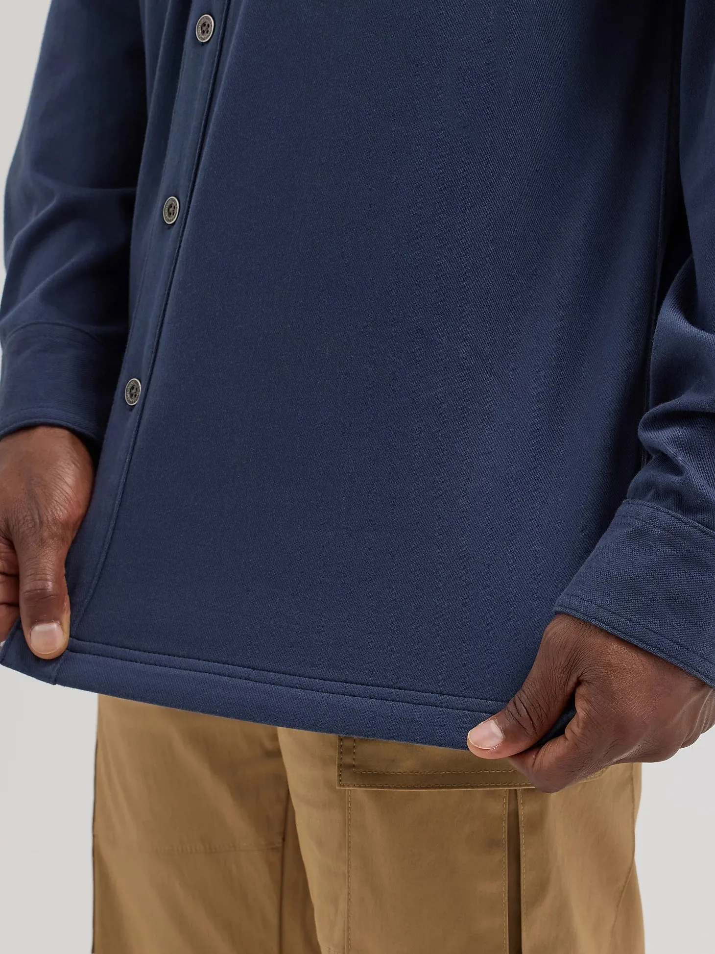 Wrangler ATG Chemise de travail à manches longues pour hommes en tricot avec boutons Wrangler Clothing